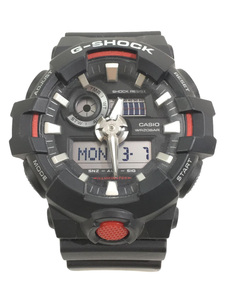 CASIO◆クォーツ腕時計・G-SHOCK/デジアナ/ラバー/BLK/BLK/GA-700-4AJF