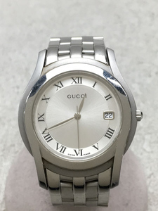 GUCCI◆クォーツ腕時計/アナログ/ステンレス/SLV/5505