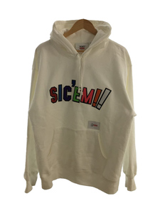 Supreme◆21AW/Sicem! Hooded Sweatshirt/パーカー/XL/コットン/WHT