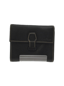 Salvatore Ferragamo*2. folding purse / leather /BLK/ plain / lady's / box have 