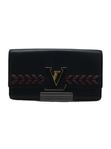 LOUIS VUITTON◆ポルト・フォイユ・カプシーヌ_パルナセア_BLK/牛革/BLK