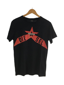 DIESEL◆Tシャツ/S/コットン/BLK/無地