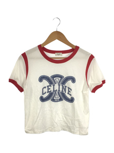 CELINE◆Tシャツ/XS/コットン/WHT/トリオンフ/2X58B671Q