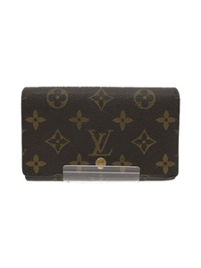 LOUIS VUITTON◆ポルト・モネ・ビエトレゾール_モノグラム_BRW/PVC/BRW/レディース