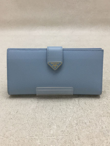 PRADA◆長財布/PVC/BLU/1MV025