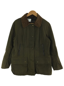 Barbour◆BEAUFRONT/ジャケット/サイズ12/オイルドコットン/KHK/無地/LWX0059OL51