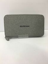 BALENCIAGA◆長財布/-/SLV/無地/レディース_画像1