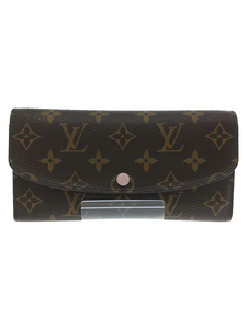 LOUIS VUITTON◆ポルト・フォイユ・エミリー_モノグラム_BRW/PVC/BRW/レディース