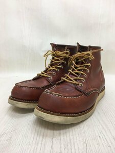 RED WING◆8875/レースアップブーツ・6インチクラシックモックトゥ/US7.5/RED// Classic Work 6inch Moc クラシックモック