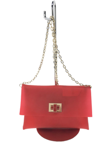 ANYA HINDMARCH◆ショルダーバッグ/ラバー/RED