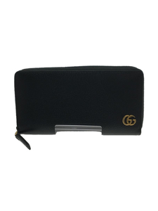 GG Marmont Leather Zip Around Wallet 428736 DJ20T 1000 （Black）
