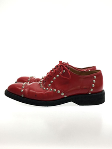 COMME des GARCONS HOMME◆00AW/ドッキングロック期/スタッズレザーシューズ/25cm/RED/レザー