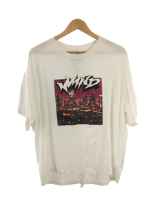 mindseeker◆M City Graffiti Short Sleeve Tee/Tシャツ/M/コットン/WHT