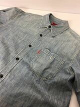 Levi’s REDTAB◆長袖シャツ/M/-/IDG/無地_画像4