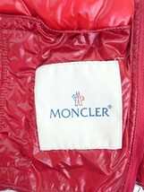 MONCLER◆ダウンジャケット/80cm/ナイロン/RED/無地/モンクレール/_画像4