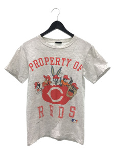 PROPERTY OF REDS/Tシャツ/コットン/GRY/1991年製/シングルステッチ/baseball