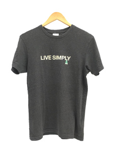 patagonia◆38816/LIVE SIMPLY/Tシャツ/S/コットン/グレー/プリント/使用感有