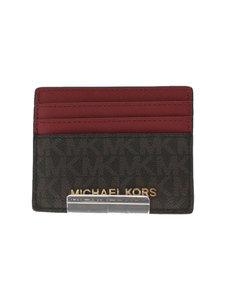 MICHAEL KORS◆モノグラム柄/カードケース/-/ブラウン/レディース/35F8GTVD3B