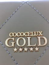 COCOCELUX GOLD◆3つ折り財布/牛革/GLD/レディース_画像3