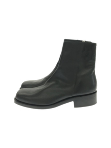 KAZUYUKI KUMAGAI ATTACHMENT*SQUARE TOE BOOTS/ side Zip boots / boots /41/ black / leather 