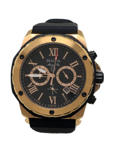 Bulova ◆ Marine Star/Watch/Analog/Rubber/BLK/BLK/98B104