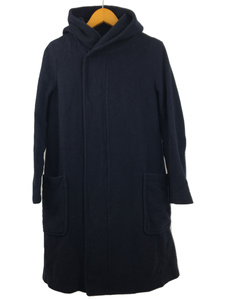 ZUCCa◆Hoody Wool Long Coat/コート/M/ウール/NVY/ZU23FA934/レディース