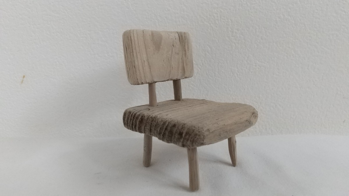 A★Treibholz★Handgefertigt★Miniaturstuhl★Miniaturmöbel★Miniaturstuhl★Miniatureis★Innenausstattung★Ausstellung★Kleiner Stuhl, Handgefertigte Artikel, Innere, Verschiedene Waren, Ornament, Objekt