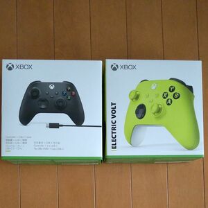 【新品未開封】Xbox ワイヤレス コントローラー２種 +USB-C ケーブル Xbox One (エレクトリック ボルト) 