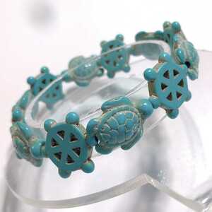 17cm is u light turquoise turtle ho n bracele . boat umigame