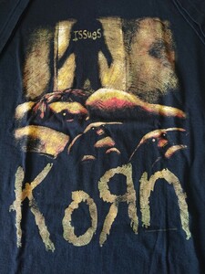1円 ヴィンテージ VINTAGE 90s Korn コーン Issues Giant Body バンドT プリント Tシャツ USA製 L レア タグ付き デッドストック 当時物