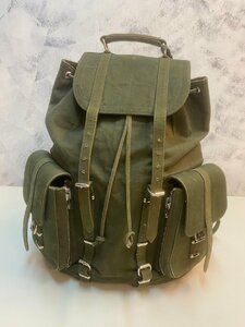 *READYMADEretimeido* FIELD PACK Vintage cotton repeated construction hand made backpack green 