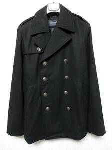  mania k Works MANIAC WORKS pea coat black black L wool higashi 2662