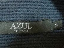 y3357★AZUL by moussy★横リブ長袖ショート丈トップス★ネイビー★S_画像2