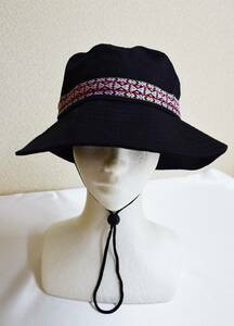 * new goods unused * Kids for cotton safari hat hat * black KHT-11