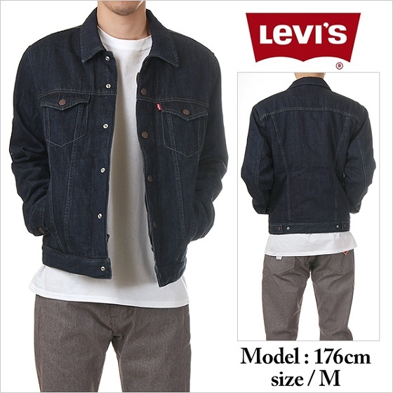 Levi's/リーバイスダウンフィルジップ デニムジャケット 【インディゴ】 (サイズ：S(日本サイズ：M))〔 アメージング 通販〕