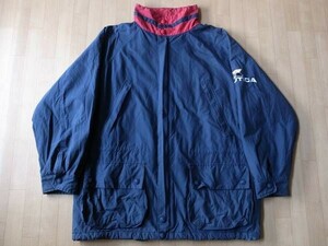 90's NAUTICA コットン ナイロン インナー フリース ジャケットXLノーティカ ブルゾン セーリング ビッグシルエット オーバーサイズ/n