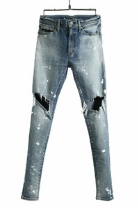 新品 RESOUND CLOTHING LOAD DENIM クラッシュ加工 ハイパーストレッチ スキニーデニム パンツ / size 1(S) L.INDIGO RC7-SSK-004