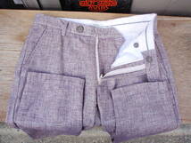 未使用！イタリア製　オリジナルヴィンテージスタイル　麻地の紫色な「ベスト＆パンツ」セット　サイズ46　_画像8