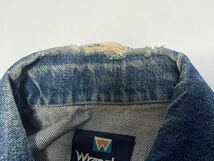 国産初期 雰囲気抜群 ハチノス ダメージ 70年代 70s Wrangler ラングラー 124MJタイプ デニムジャケット ヴィンテージ EL リアムギャラガー_画像5