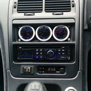 フェアレディーZオートゲージ AUTOGAUGE 電圧計 バキューム負圧計 温度計 3点 3連メーターパネル 52mm 52Φ CZ32 GZ32 GCZ32 300ZX