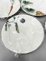 【新品】Noritake ノリタケ「京香旬彩　15.5cmプレート５枚セット」野菜柄_画像6