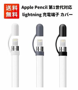 Apple Pencil 第1世代対応 lightning 充電端子用 シリコン カバー キャップ ホルダー 紛失防止 落下防止 3個セット ミックス E411