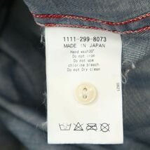 UNITED ARROWS ユナイテッドアローズ 通年 USED加工★ グラデーション 長袖 デニム ワーク シャツ Sz.L　メンズ 日本製　C3T02719_3#C_画像7