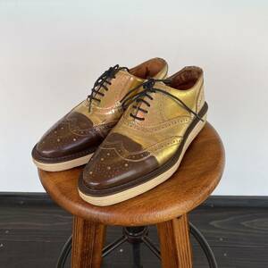 [ Mihara Yasuhiro MIHARA YASUHIRO gold . leather shoes business shoes leather shoes 24 1/2 out sole 27.5cm Gold Brown ]