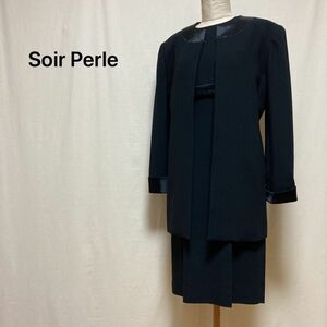 Soir Perle ソワールペルル 東京ソワール ワンピーススーツ ブラックフォーマル 喪服 礼服 7号