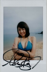 * женщина super * варьете . активность средний![ Nakamura тихий .] с автографом off Schott сырой Cheki синий купальный костюм *..ver.