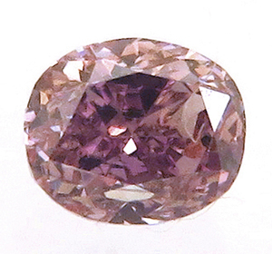 2728 ピンクダイヤモンド 0.11ct Fancy Brownish Purplish Pink SI-1 【中宝ソーティング付】 瑞浪鉱物展示館 【送料無料】