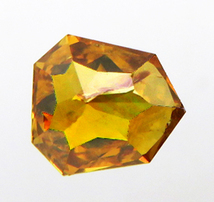 2488【一級品】 イエローオレンジダイヤモンド 0.17ct Fancy Deep Yellow Orange I-1 【中宝ソーティング付】 瑞浪鉱物展示館 【送料無料】_画像2