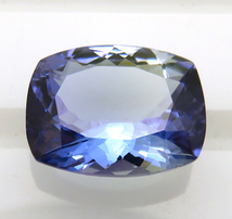 2820 タンザナイト ルース 1.90ct クリーン 帯緑の青 新12月の誕生石 タンザニア : 瑞浪鉱物展示館 【送料無料】_画像2