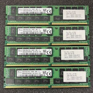 @SM938 Akihabara ten thousand . association Fujitsu original SK-Hynix DDR4 32G x 4 sheets total 128G 2Rx4 PC4-2400T ECC Registered superior article HMA84GR7MFR4N-UH